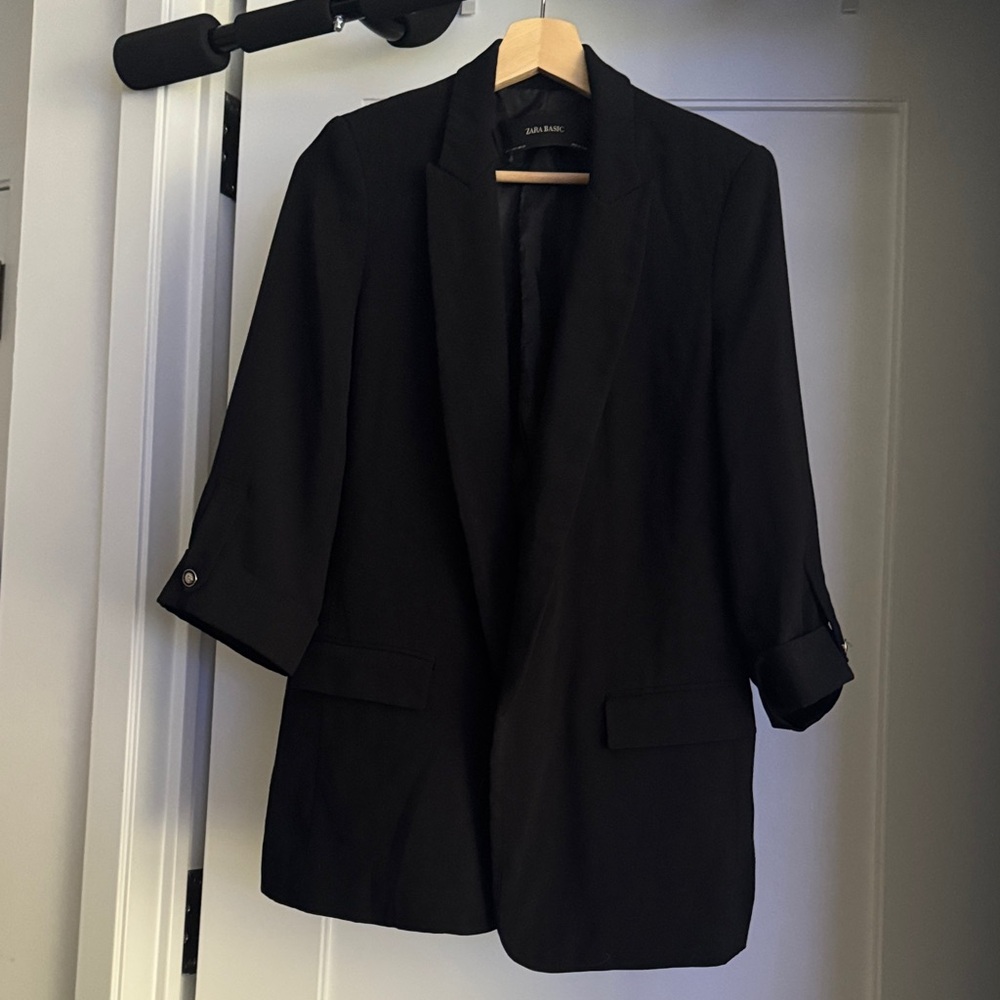 Zara Basic Black blazer size S